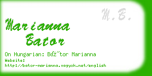 marianna bator business card